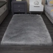 Современный минималистский плюшевый ковер прикроватный коврик для спальни полный магазин журнальный столик для гостиной коврик Имитация шерсти украшение окна