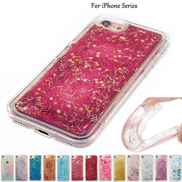 

Quicksand Glitter Star Flowing Liquid Case For iPhone 4 4S 5 5S SE 5C 6 6S 7 8 Plus iPod touch 5 6 Soft TPU Silicone Cover B31