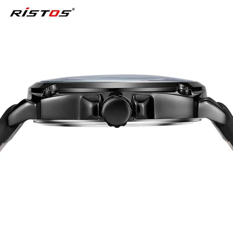 Ristos Новинка 2017 года Элитный бренд модные спортивные кварцевые часы Для мужчин