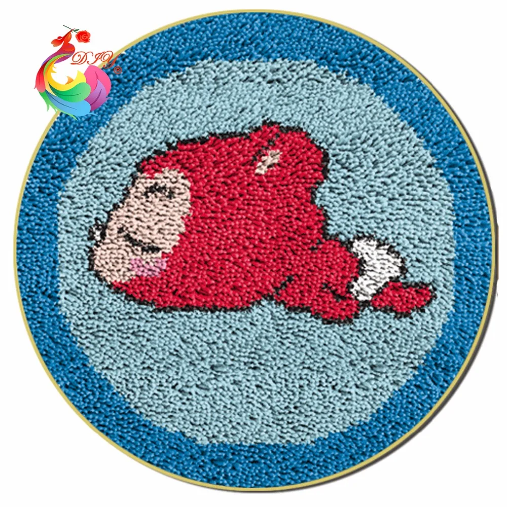 

Carpet embroidery 50CM diameter embroidery kits Kitchen carpets and rugs carpets and rugs Latch hook rug kits