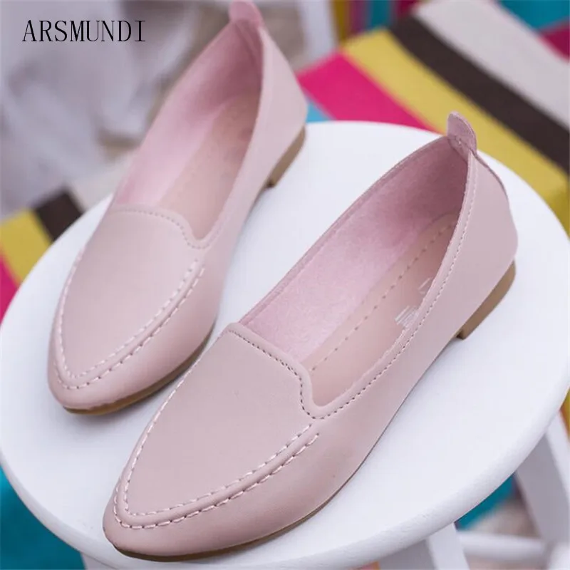 

ARSMUNDI 2018 New Arrival Soft Single Shoes Women Round toe Flats Fashion Women's Flats Ladies Brand Shoes Women Loafers M29