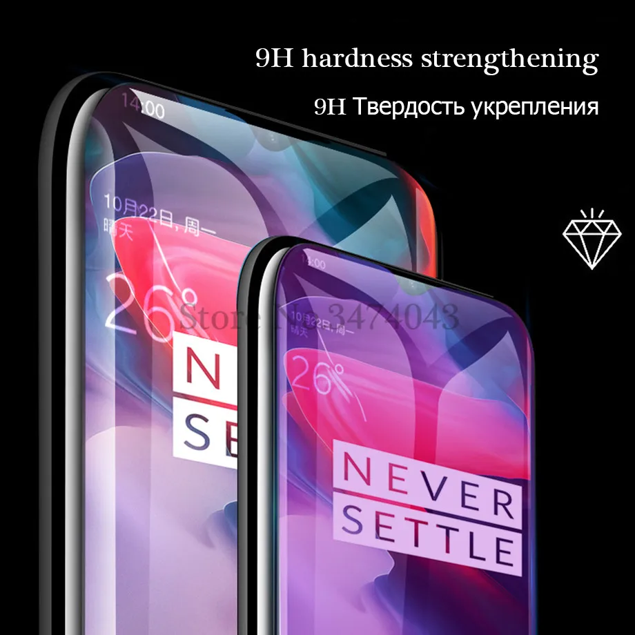 2 шт./лот 9H закаленное стекло для Oneplus 6 6 T защита экрана полное покрытие стекло для Oneplus 6 T 6 T Oneplus6 защитная пленка, стекло