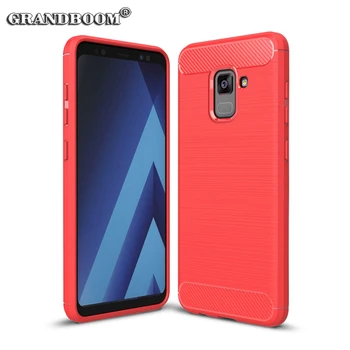 

500pcs Shockproof Carbon Fiber Soft TPU Case For Samsung A9 A8 A6 Plus 2018 A3 A5 A7 2017 Silicone Rugged Armor Back Shell Cover