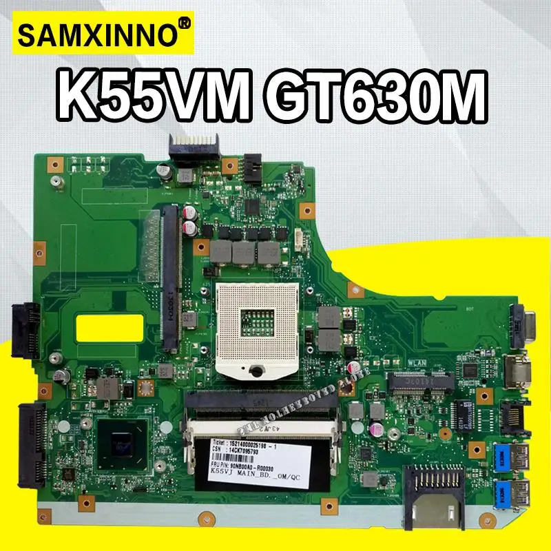 GT630M REV материнской платы K55VM: 2 0/2 для For Asus A55V K55V K55VM материнская плата ноутбука тест