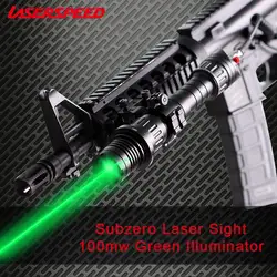 Регулируемый 100 мВт зелёный лазерный сабзиро прицел осветитель тактический фонарик высокой мощности Охота Зеленая точка лазерный