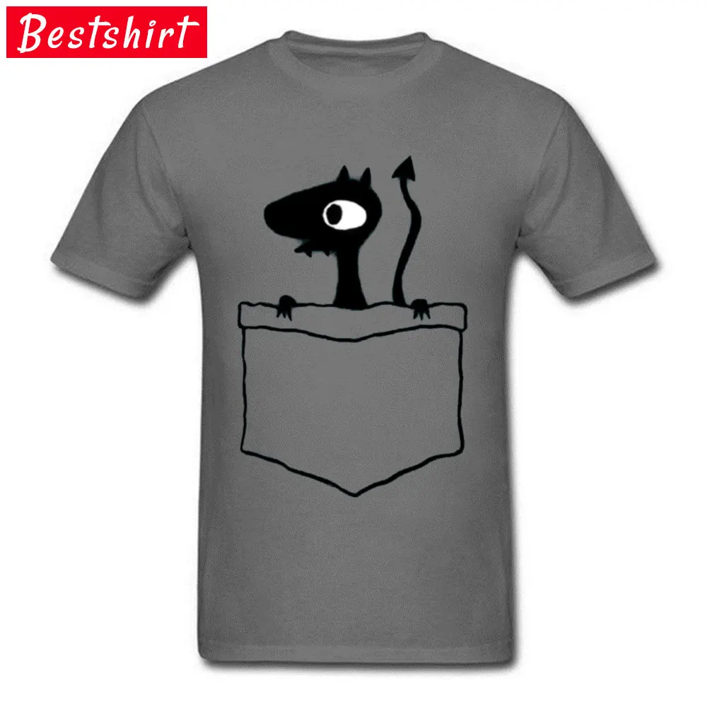 FunnyPrinted On Short Sleeve Tees Fall Graphic Round Collar 100% Cotton T Shirt Men's T Shirt Normal  Wholesale Lucis in the pocket  9291 carbon
