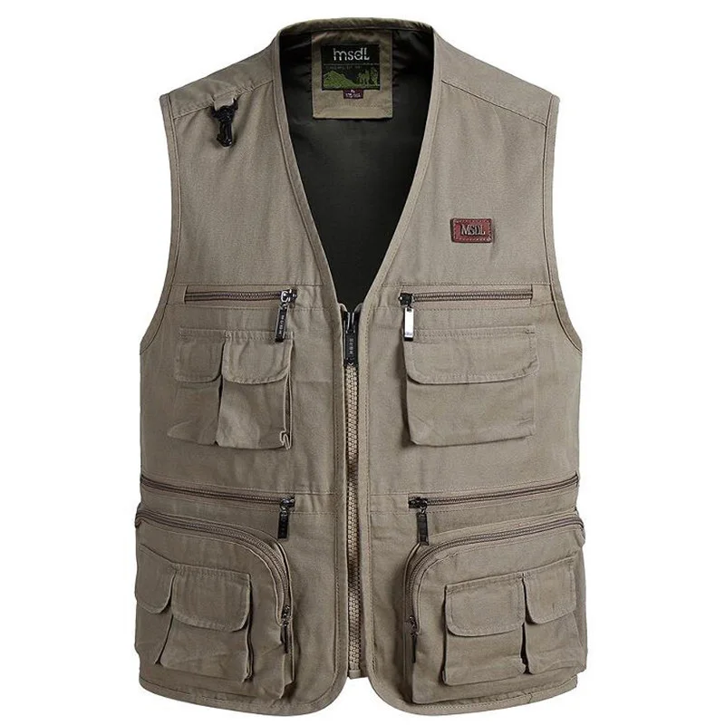 New high quality Fashion Vests For Men Wholesale Men's Multi pocket