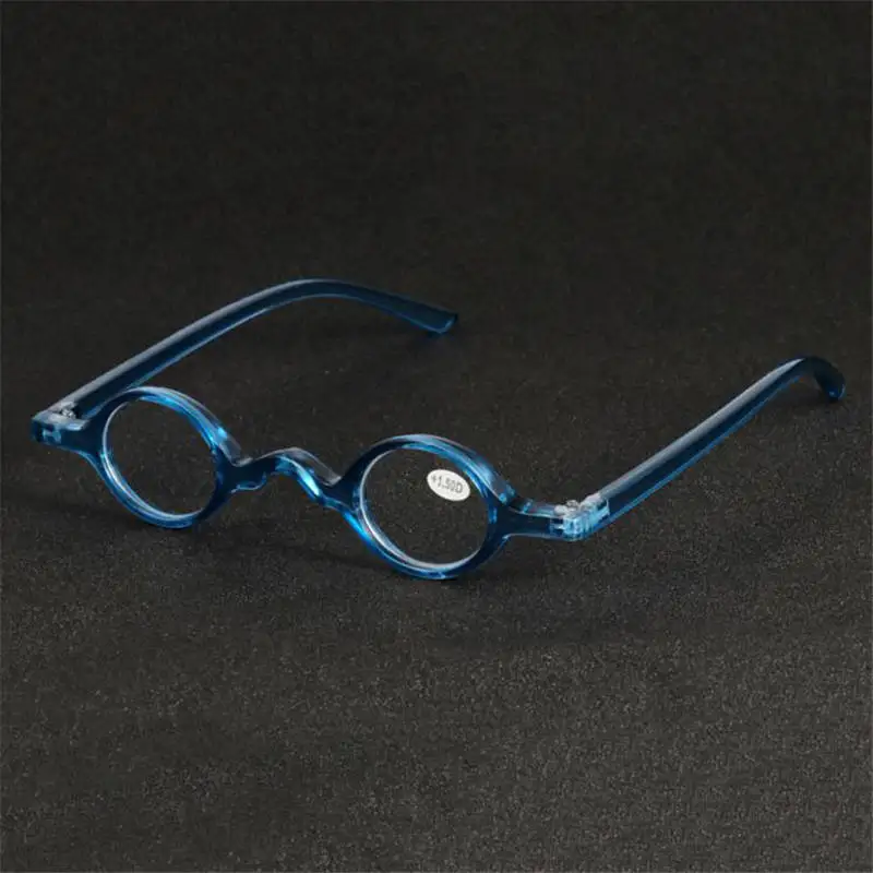 Мужские WO мужские очки для чтения, ретро пластиковая оправа, круглые черные очки для чтения пожилых людей, зеркальные+ 1,0 1,5 2,0 2,5 3,0 3,5 R134 - Цвет оправы: Blue
