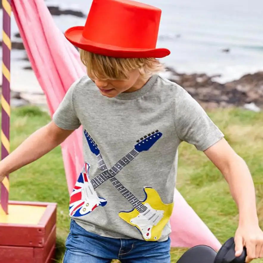 Baby Tops Baby Boys Girls Clothes Cotton Summer Toddler Kids Short Sleeve Cartoon Tops T-Shirt Blouse 18Jul6