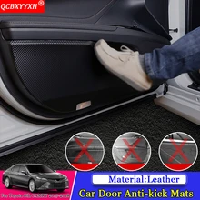 QCBXYYXH авто-Стайлинг 4 шт./компл. сбоку с закругленными краями и защитой от kick коврики Защитная крышка колодки авто аксессуары для Toyota 8th Camry