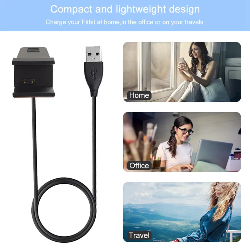 Высокое качество 30/100 см USB Зарядное устройство кабель для Fitbit Ace док-станция для зарядки кабель Шнур для Fitbit Альта Смарт-часы с возвратом Функция