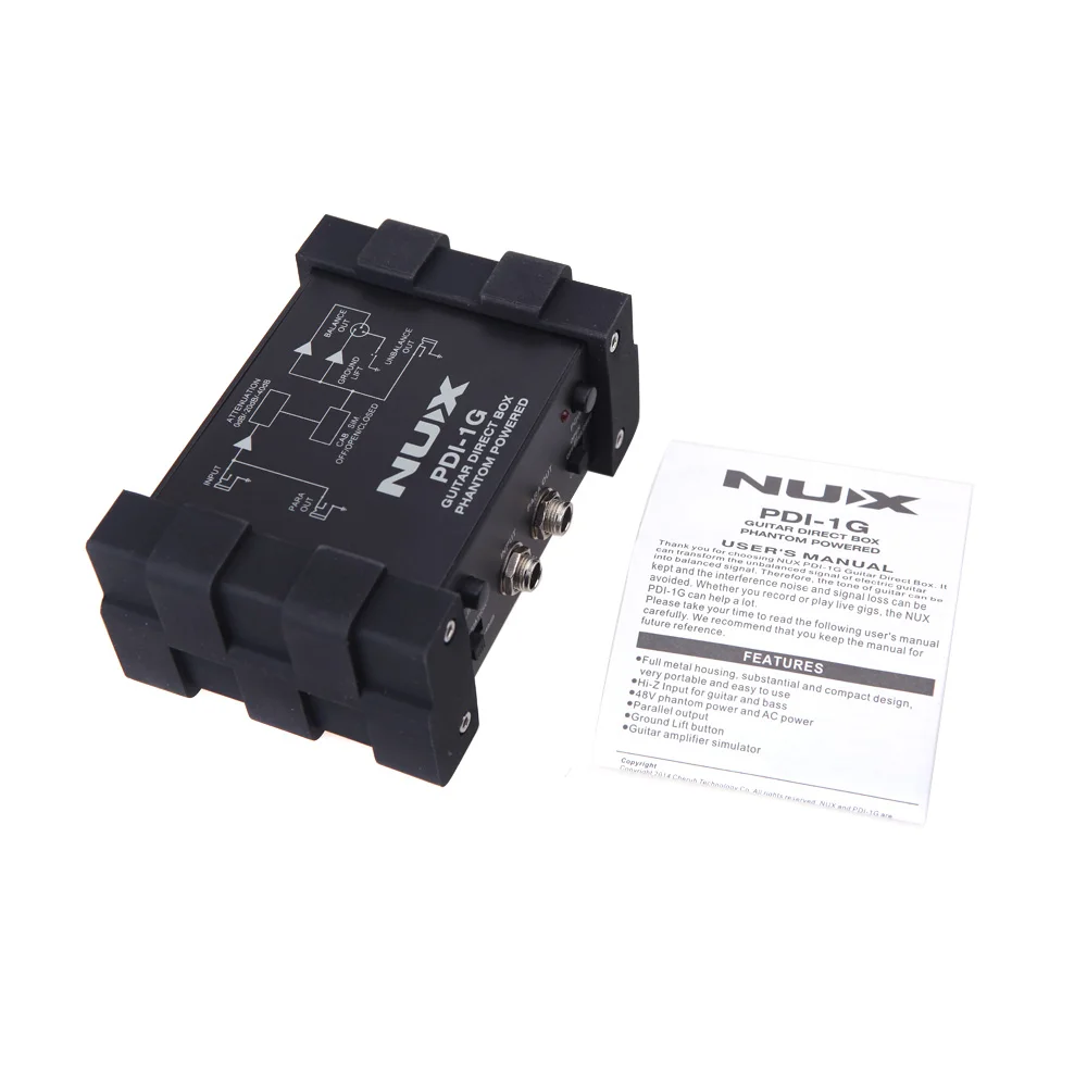 NUX PDI 1G гитара прямой впрыск Phantom Power Box аудио миксер Para Out компактный дизайн