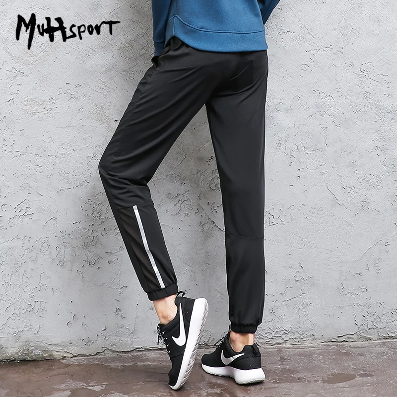 

2018 New summer Women Sports Running Leggings loose Trousers High Waist Striped Yoga Workout Fitness Pants Gym Female Clothes