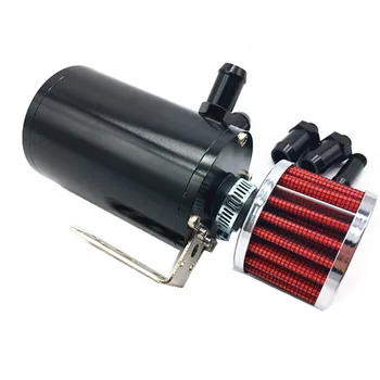 

180ML Aluminum Engine Baffled MINI Oil Separator Catch Can Filter Fuel Tank