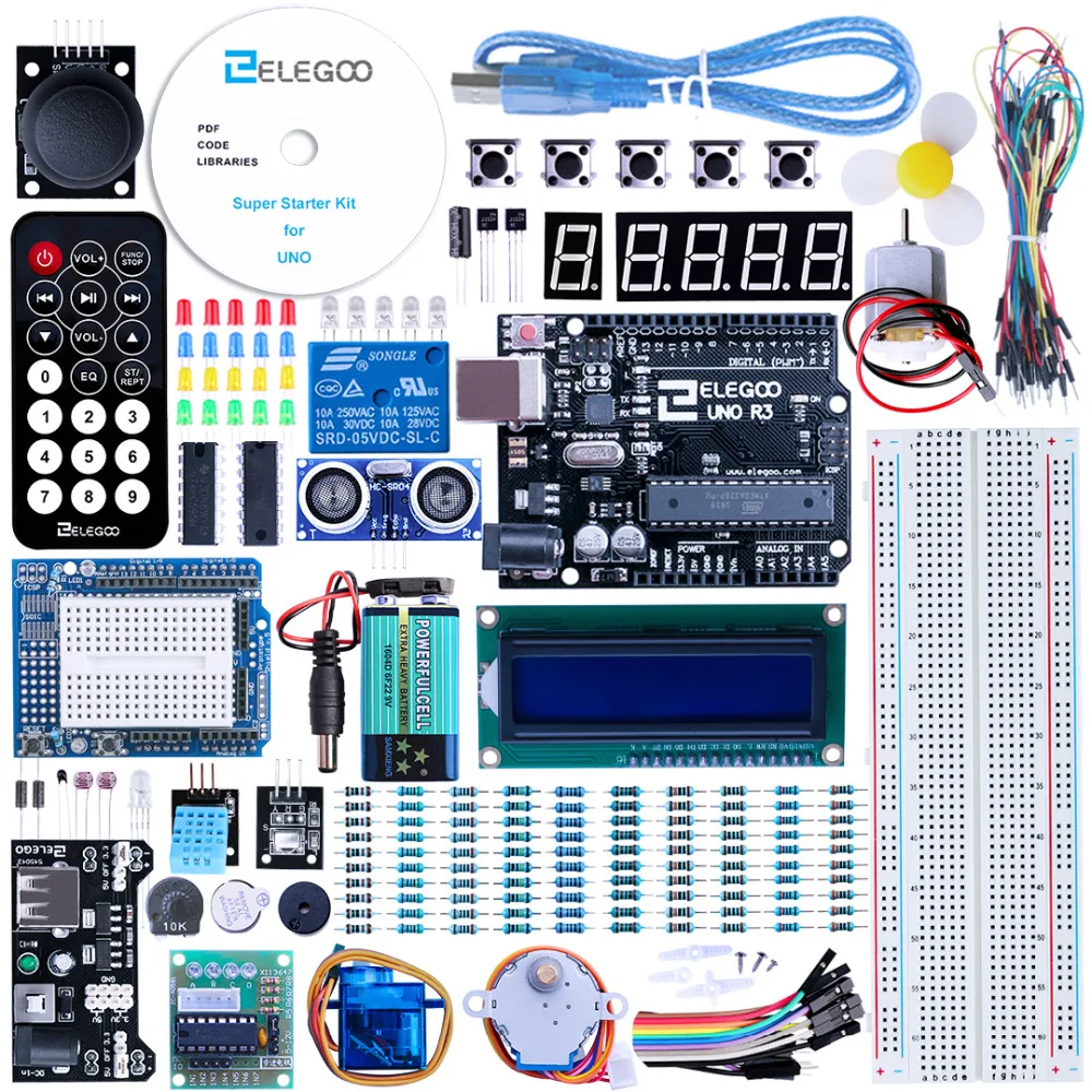 Elegoo Arduino UNO Super Starter Kit+36 Projects+Gift Box + User Manual+PDF(online) Arduino Project Electronics Components Kit Elegoo Arduino UNO Super Starter Kit+36 Projects+Gift Box + User Manual+PDF(online) Arduino Project Electronics Components Kit