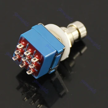 

1pcs New 9-pin 3PDT Guitar Effects Pedal Box Stomp Foot Metal Switch True Bypass