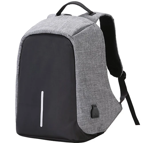 15,6 дюймов Сумка для ноутбука белая usb зарядка для Macbook Pro 15 сумка для ноутбука 17,3 дюймов рюкзак для ноутбука Противоугонный рюкзак для мужчин - Цвет: Серый