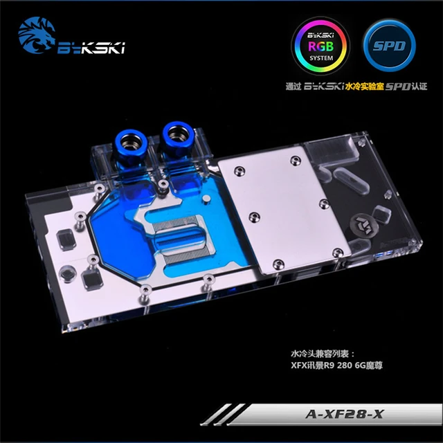 Best Value Bykski Full Cover Graphics Card Block use for XFX-Radeon-R9-280-Black-Edition-3GB-GDDR5 Copper Radiator Water Block Best Value Bykski Full Cover Graphics Card Block use for XFX-Radeon-R9-280-Black-Edition-3GB-GDDR5 Copper Radiator Water Block