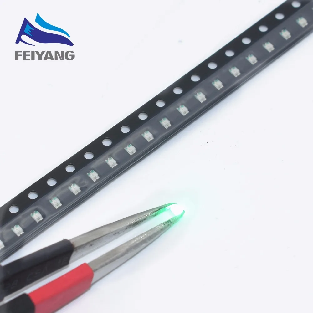 

100PCS SAMIORE ROBOT 0805 SMD LED Lamp super Pure Green Color 3.0-3.4V 20MA 520-530NM 2012 Green led