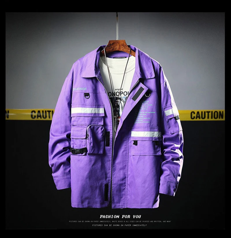  Street Jackets Hip Hop Erkek Mont Patchwork Punk Rock Men Coat Big Size   (5)