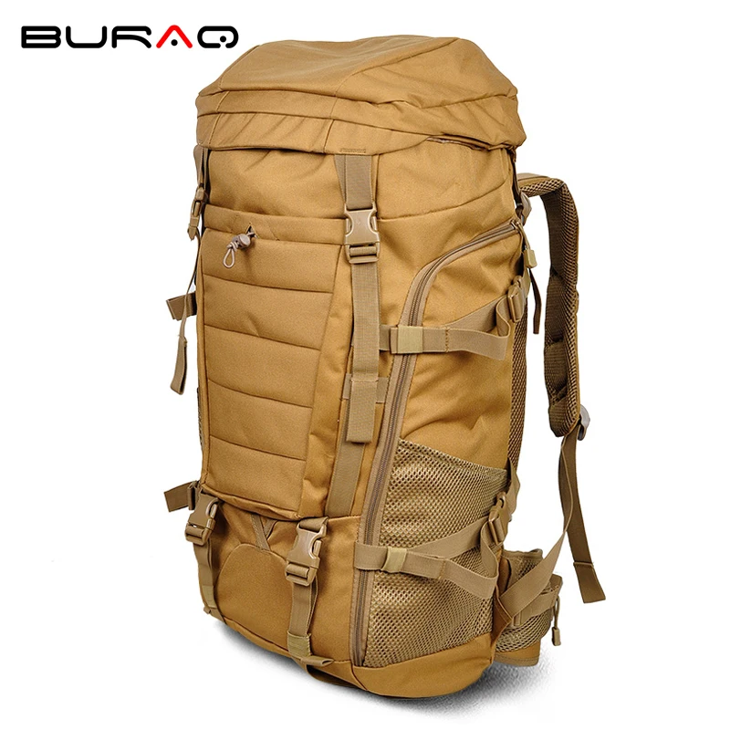 

70L Men Sports Bag Large Capacity Metal Frame Professional Mountaineering Backpack Waterproof Big Capacity Outdoor Mountain bag