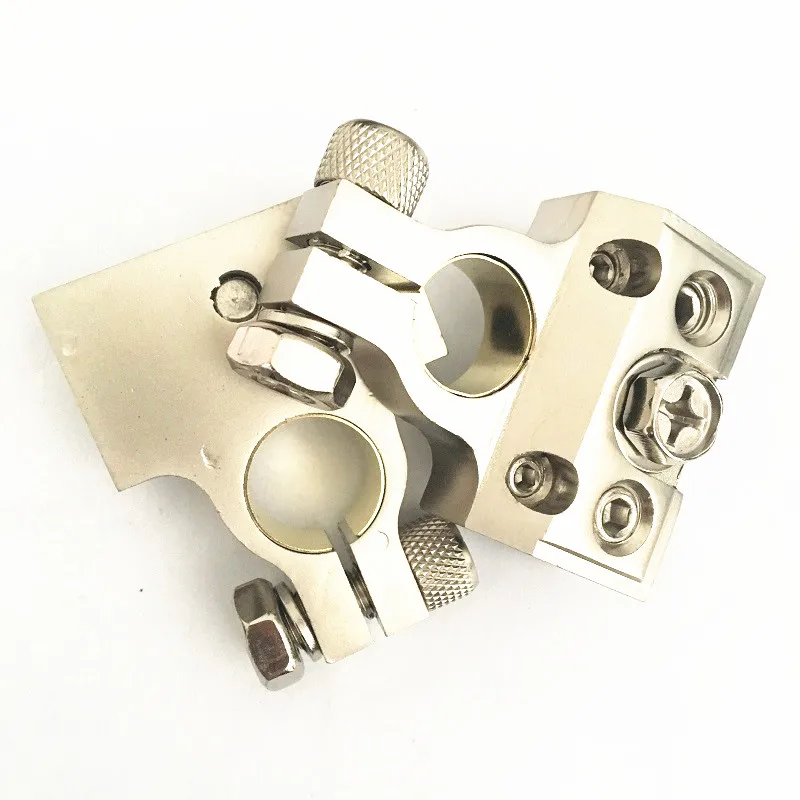 

2pcs/lot Nickel Plated Positive Nagative Universal Car Clamp Car Battery Terminal 1x0GA+2x2GA+2x8GA
