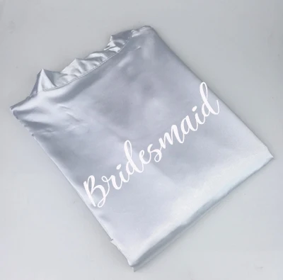 grey robe bridesmaid