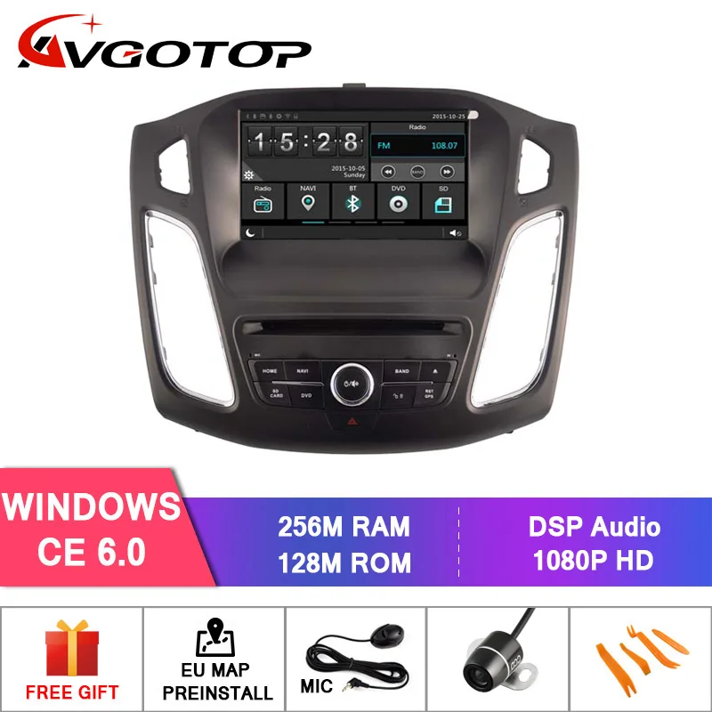 Clearance AVGOTOP Android 9 WINCE Bluetooth GPS Car Radio DVD Player for FOCUS 2012 2013 2014 2015 2G 16G MP3 MP4 Vehicle Multimedia 1