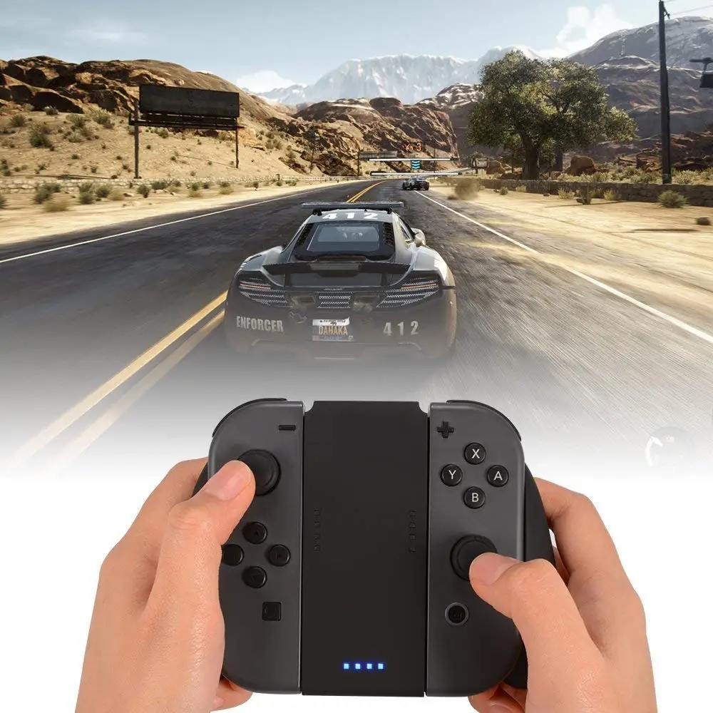 

1000mAh Rechargeable Charging Grip Dock Station for Nintend Switch Batteries Charging Grip for Joy-Con Pads with USB-C Port