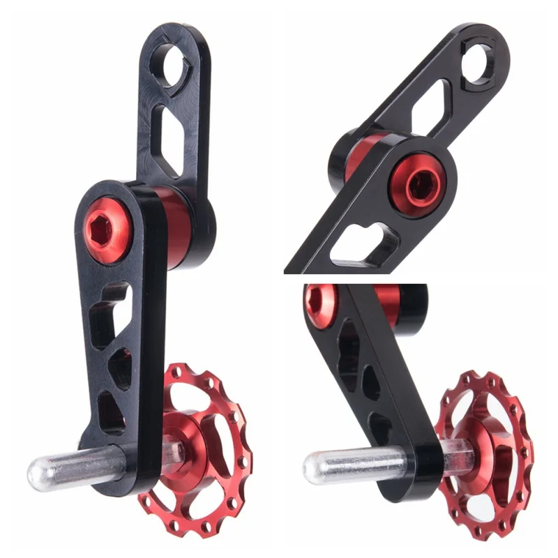 Excellent 120x54mm Aluminium Alloy Cycling Single Speed Chain Tensioner MTB Bicycle Chain Replacement Prevent Chain Falling Off 7