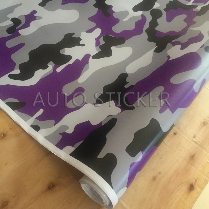 purple White snow camo vinyl wrap 10