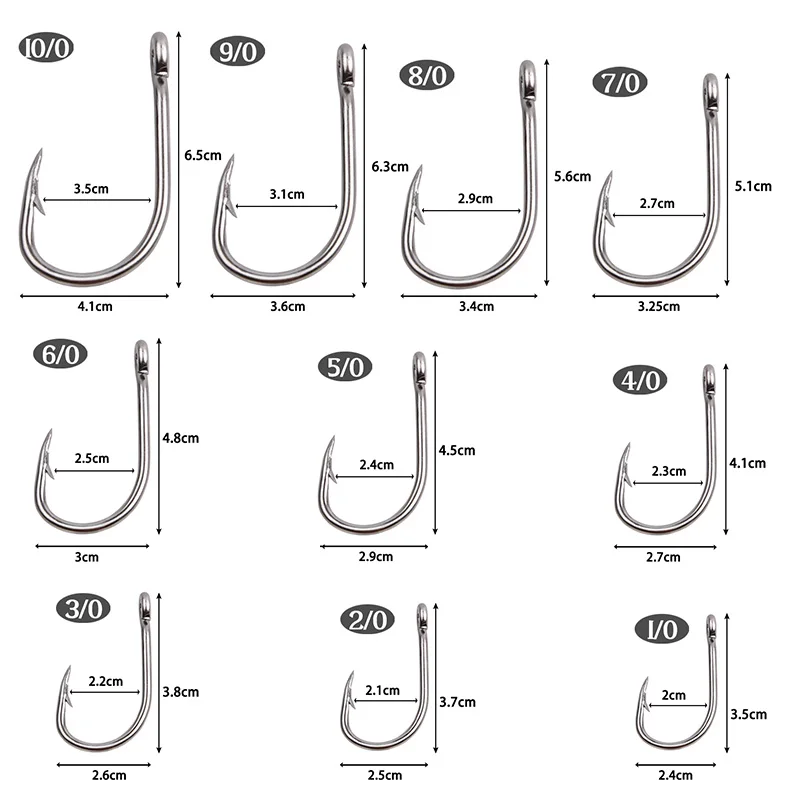 Hyaena 50 шт./лот рыболовный крючок 9260 нержавеющая сталь для океанской лодки рыболовные снасти аксессуары колючая одинарная рыболовная крючок