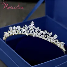 Full AAA CZ Tiara Princess Pageant Crown Wedding Hair Jewelry Women Night Party Bridal Hair Accessories RE3456 exellent full aaa cz crowns tiara bridal wedding hair jewelry accessories pageant headpiece tr15063