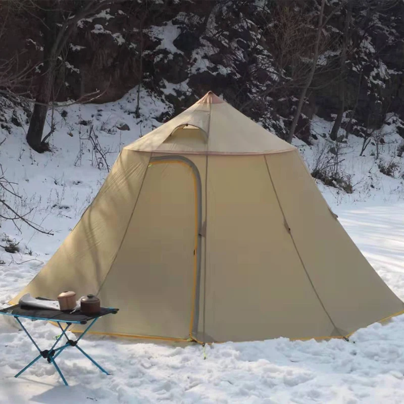 Große raum Camping Zelt 20D Silikon Ultraleicht Outdoor 6 Personen Pyramide Familie Zelt Wasserdicht Index 5000mm Große raum Camping Zelt 20D Silikon Ultraleicht Outdoor 6 Personen Pyramide Familie Zelt Wasserdicht Index 5000mm