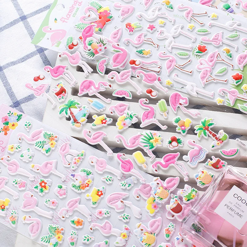 

1 pcs/pack Stationery Stickers Flamingo 3D Foam Diary Planner Decorative Mobile Stickers Scrapbooking DIY Craft Stickers
