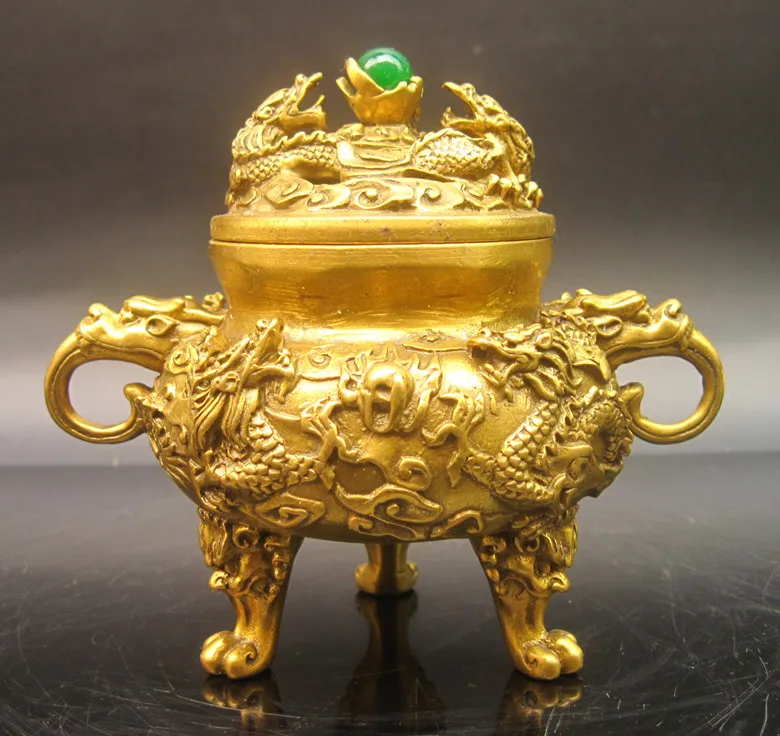 

Tripod sandalwood furnace kowloon-10g copper incense burner Small kowloon-10g events furnace aromatherapy furnace decoration