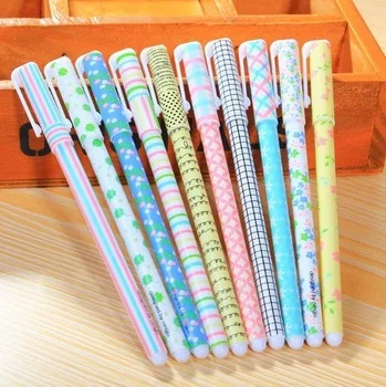 10 pcs/set Color Gel pen Kawaii Stationery korean flower Canetas escolar papelaria zakka Office material school supplies