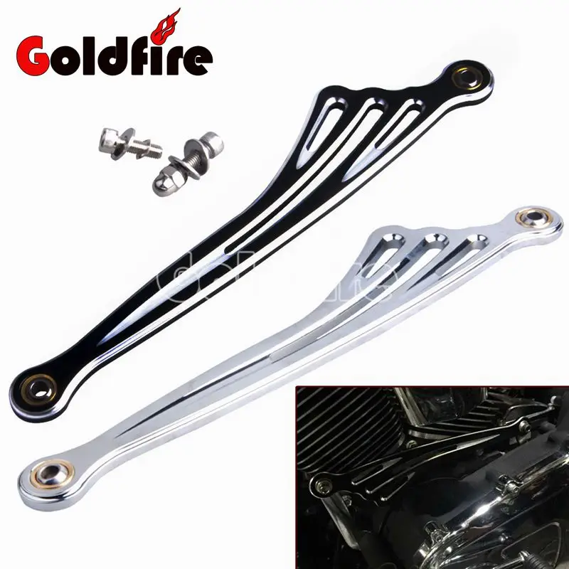 Motorcycle Shift Linkage CNC Gear Shift Lever Black And Chrome Wing For