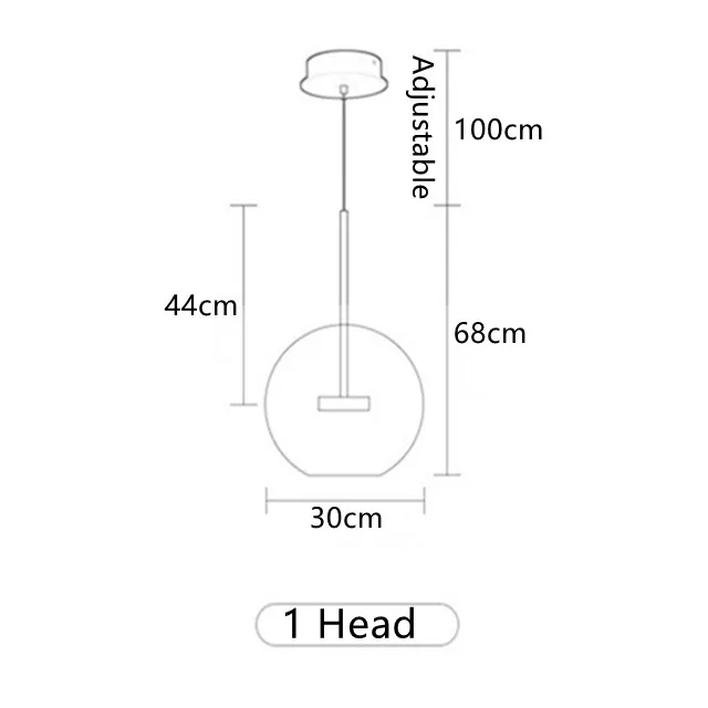 Скандинавские декоративные стеклянные пузырьки люстры светильники 90-260 в пост Современные светодиодные люстры для гостиной столовой - Цвет абажура: 1 Head
