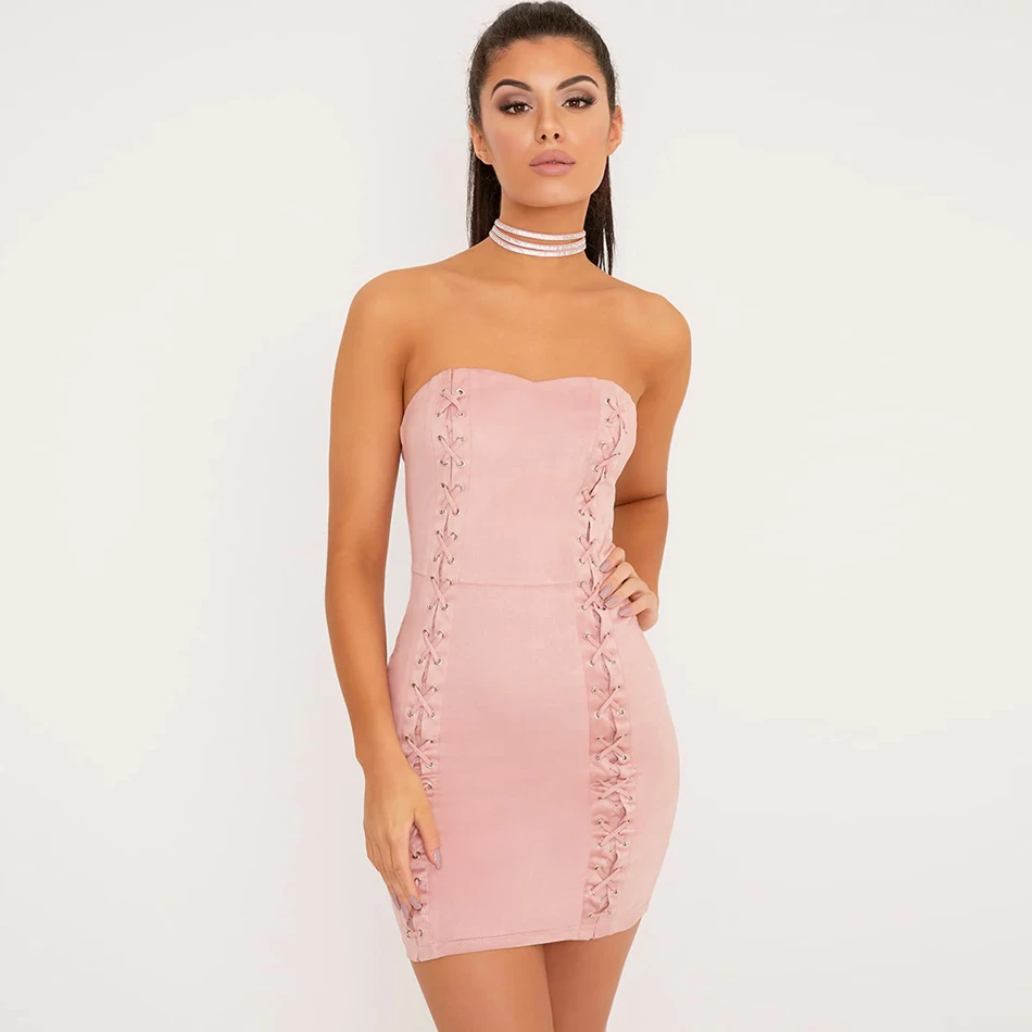 pink skinny dress
