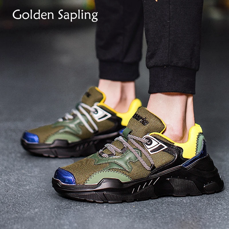 

Golden Sapling Man Sneakers Men Sport Shoes Breathable Air Mesh Fabric Men's Sneaker Fitness New Male Tennis Shoes Training Shoe