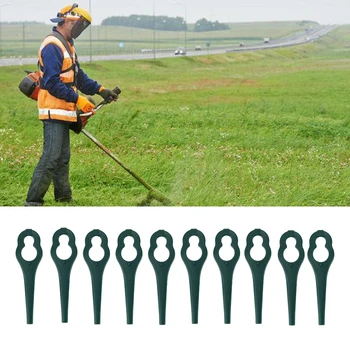 

10 piece/set Durable Lawnmower Lawn Mower Parts Portable Plastic Blades Mower Blades Gardening Mowing Power Tools