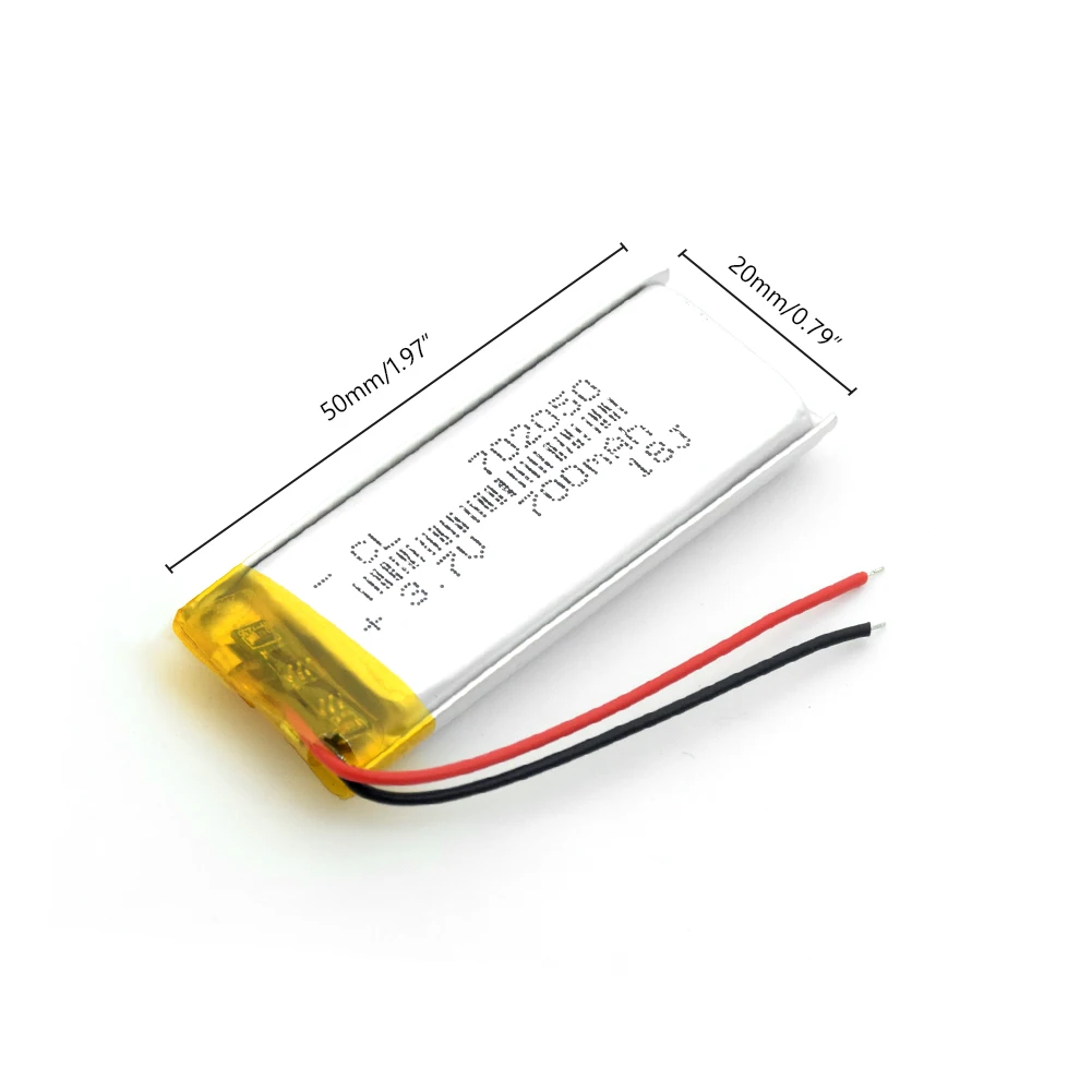 3,7 в 702050 перезаряжаемая полимерная литиевая батарея 700 мАч Li-po батарея для MP3 MP4 игрушка GPS запись движения Ручка беспроводная гарнитура