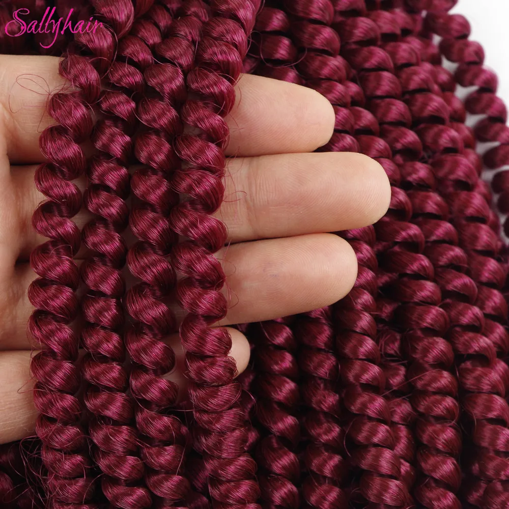  Crochet Braids Ombre Spring Twist Hair Kanekalon Synthetic Hair Extensions Braids Kinky Curly Twists (32)
