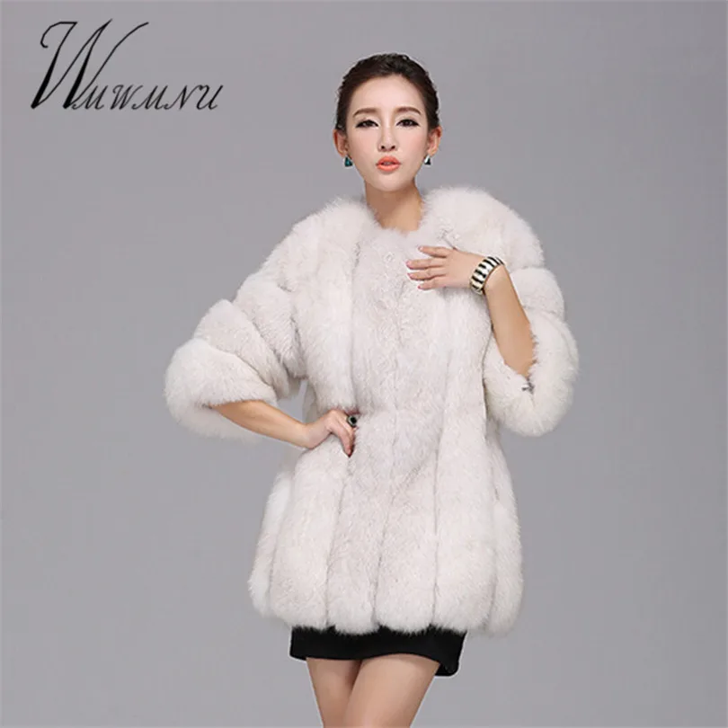 Модная Роскошная Шуба из искусственного лисьего меха для женщин, большие размеры, S-4XL, зимнее пальто, толстая теплая меховая куртка с искусственным мехом, пальто, chaqueta mujer