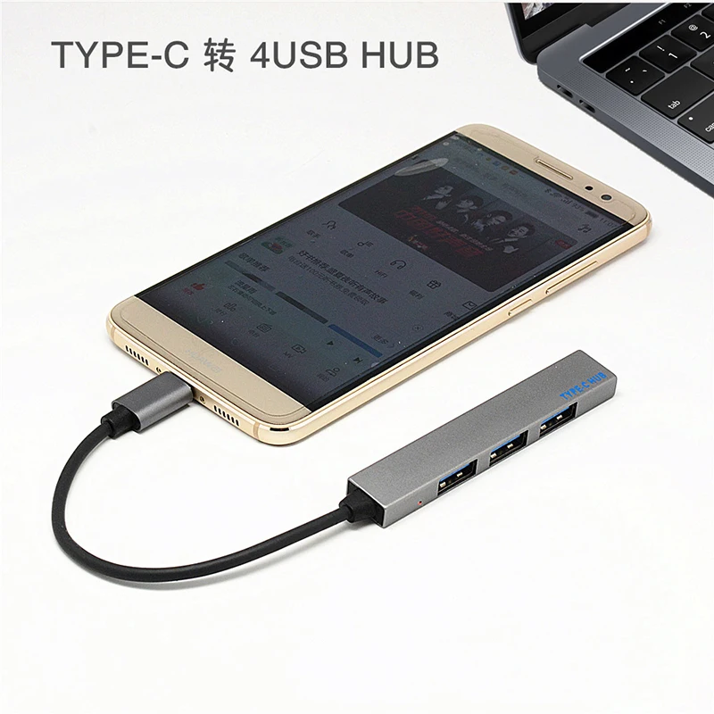 Разветвитель переходник с 4 портами USB Type C и 3 0|USB-хабы| |