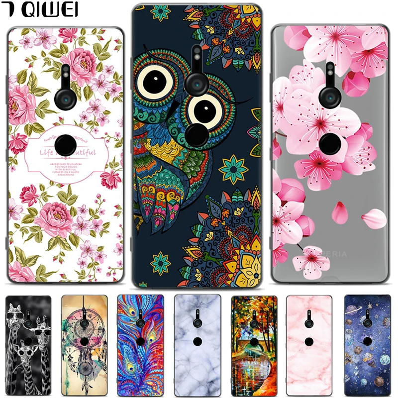 

For Sony Xperia XZ3 Case 6.0'' Soft Silicone Case For Sony Xperia XZ3 Case Cover FOR Sony XZ3 XZ 3 X Z3 TPU Painting Fashion