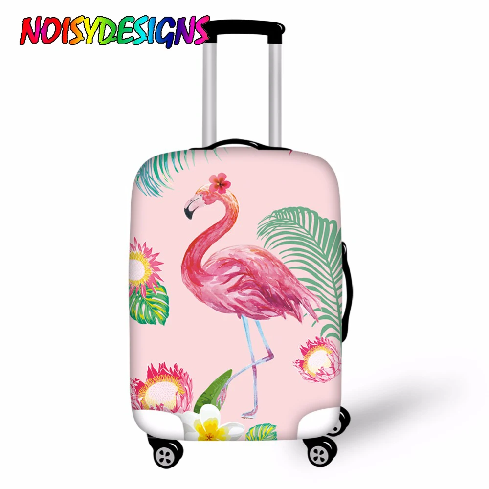 Бесшумный дизайн 3D Фламинго эластичные багажные Защитные чехлы для 18-30 дюймов чемодан толстый пылезащитный розовый чехол дорожная сумка