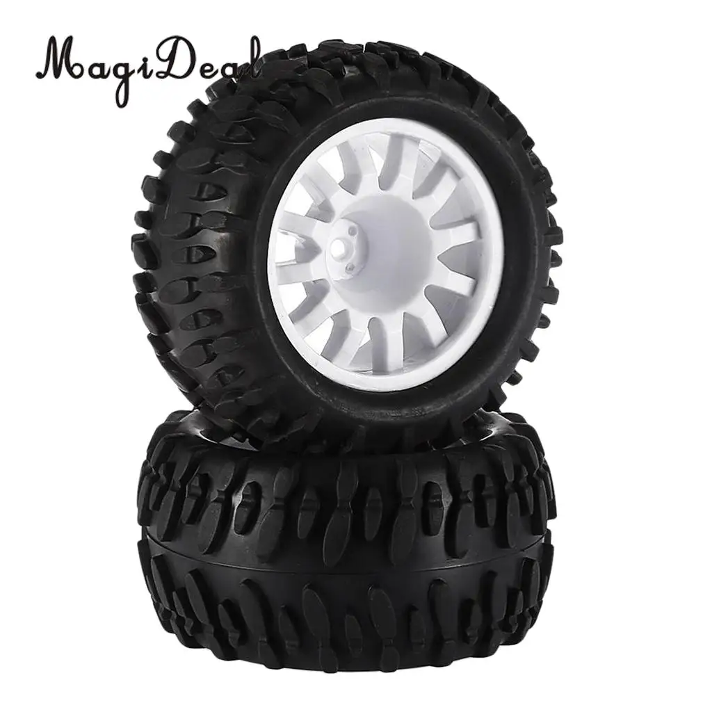 MagiDeal Rubber 1/16 RC Climbing Car Monster Truck Wheels Tyres Tire for HSP HPI ZD Racing GizmoVine WPL FS Wltoys RC Car Parts