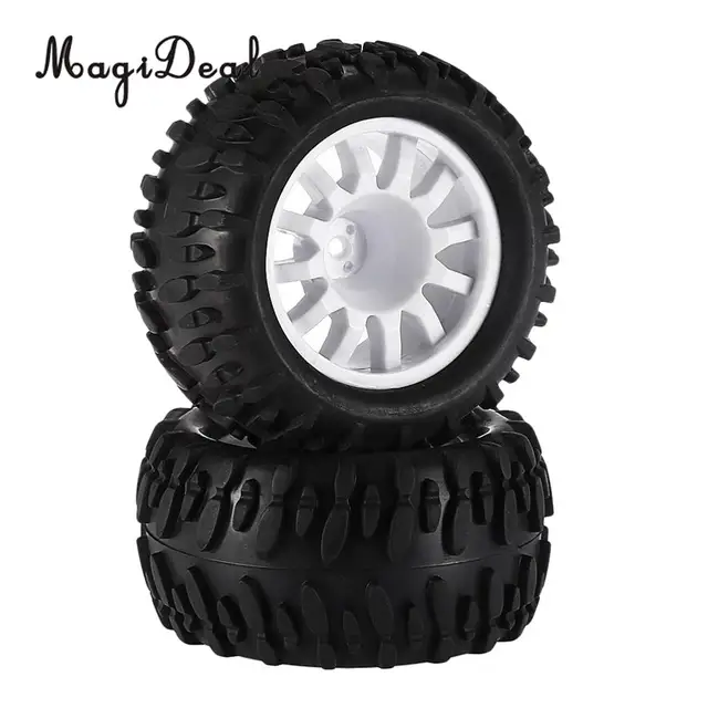 Best Offers MagiDeal Rubber 1/16 RC Climbing Car Monster Truck Wheels Tyres Tire for HSP HPI ZD Racing GizmoVine WPL FS Wltoys RC Car Parts